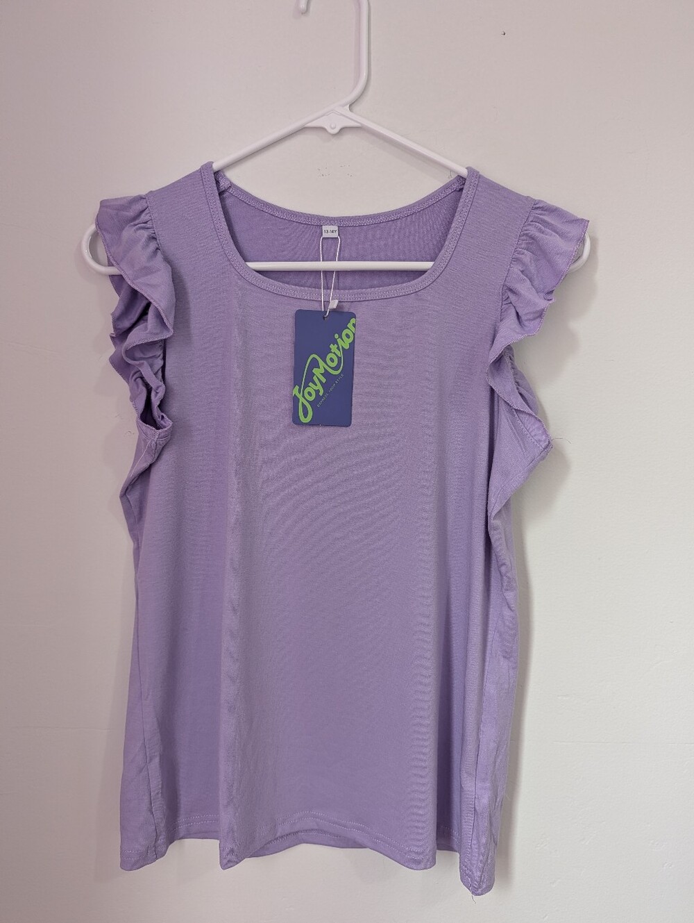 Lovely Lavender Flutter-Sleeve Top JoyMotion – New with Tags! size 13-14
